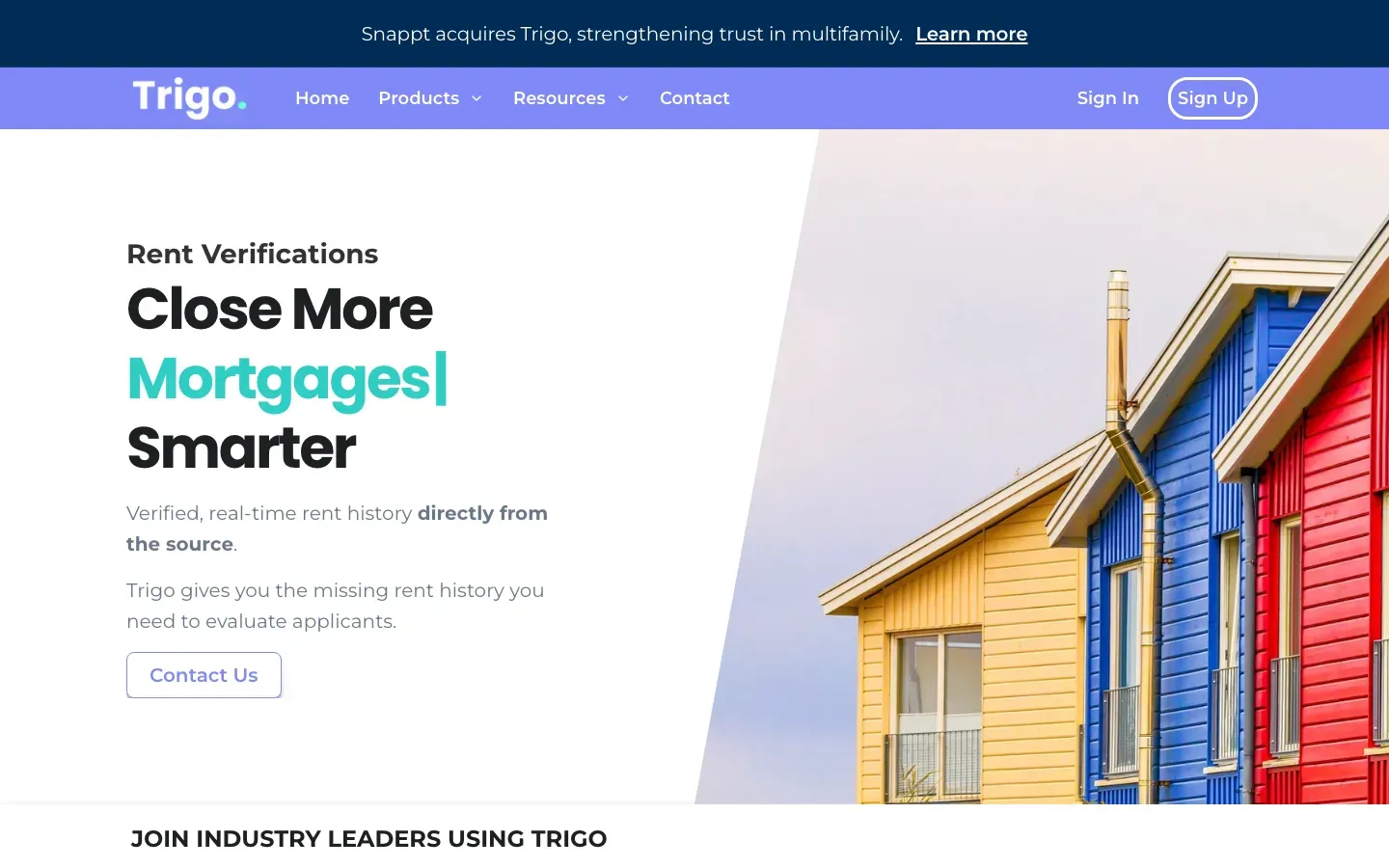 Homepage of Trigo