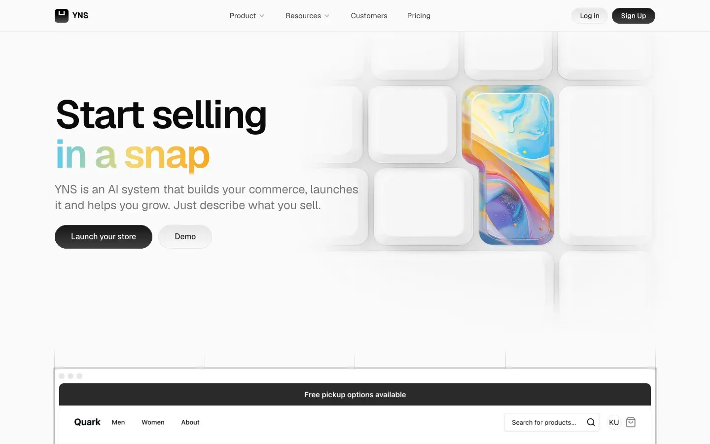 Homepage of Your Next Store